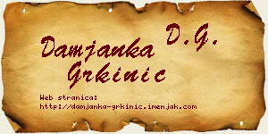 Damjanka Grkinić vizit kartica
